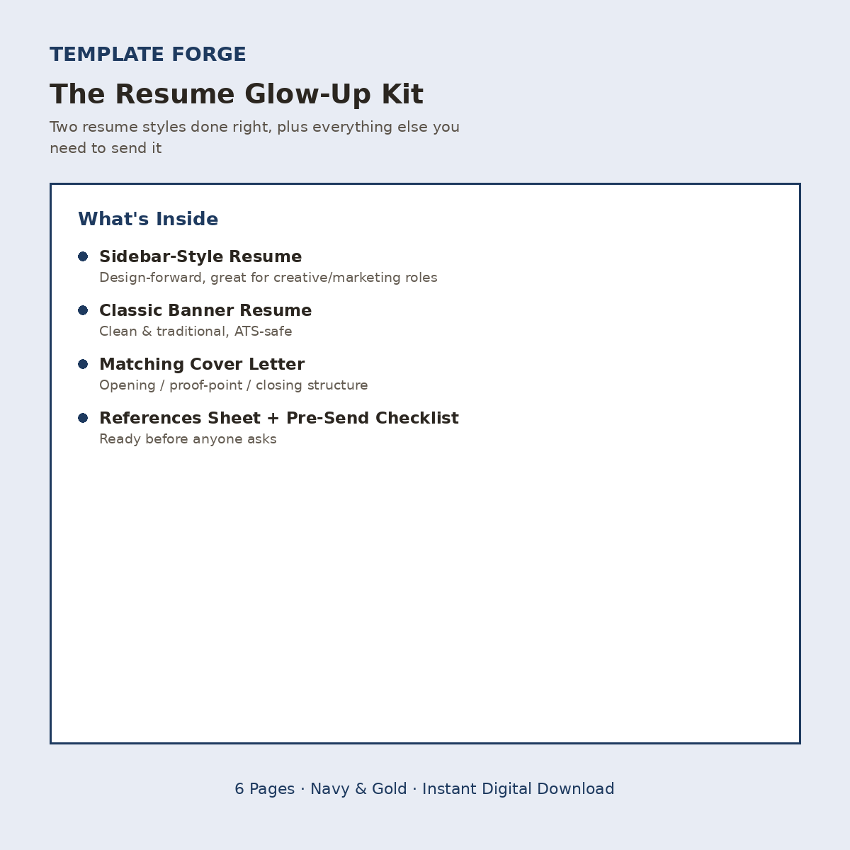 The Resume Glow-Up Kit
