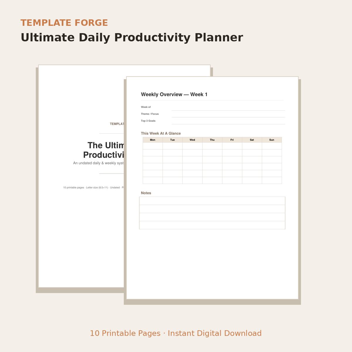 Ultimate Daily Productivity Planner