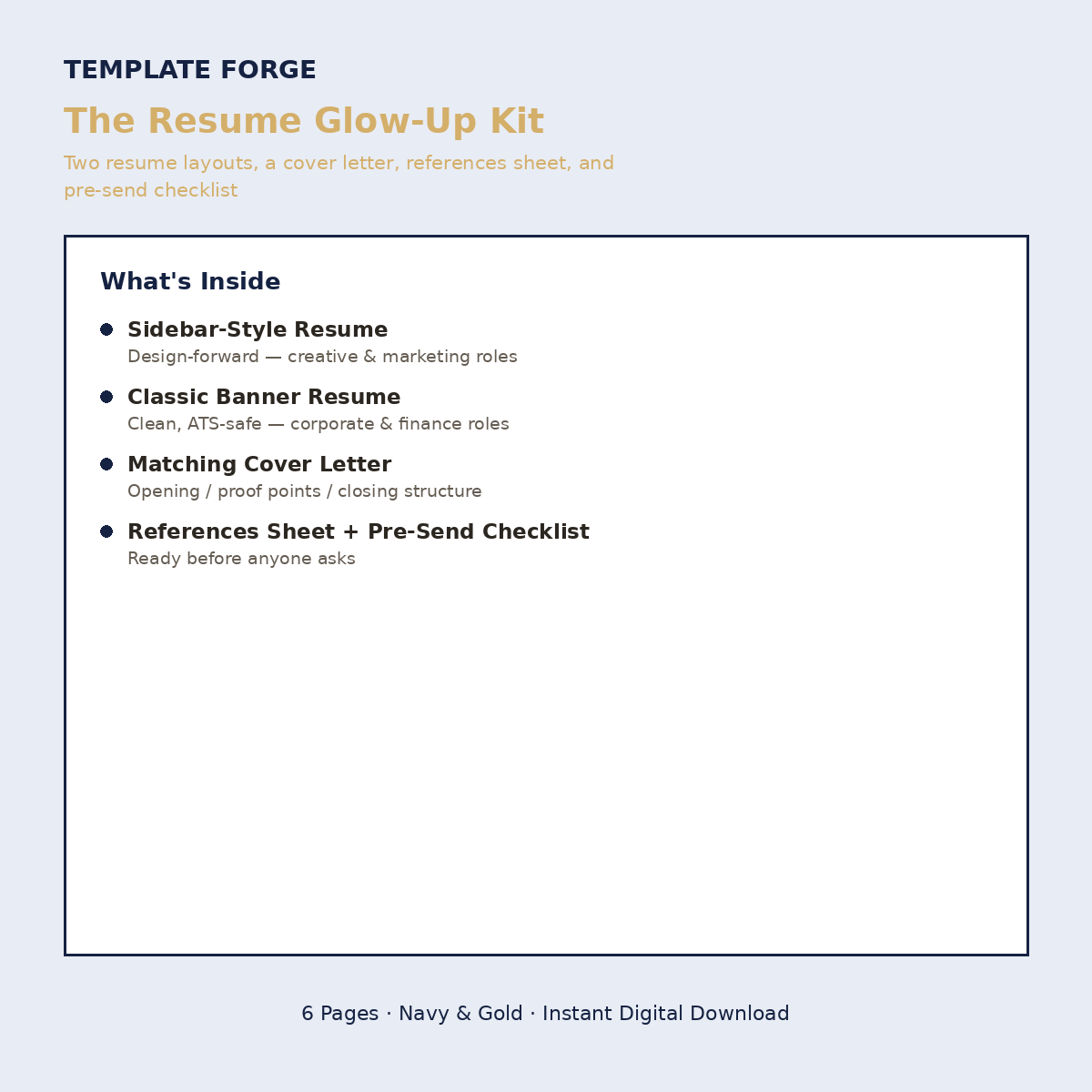 The Resume Glow-Up Kit