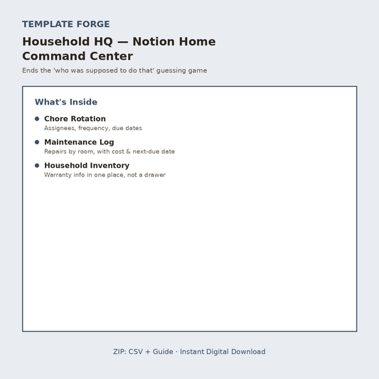 Household HQ — Notion Home Command Center