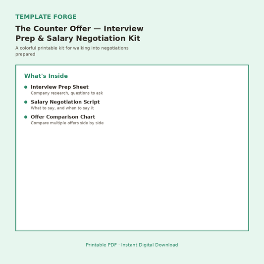 The Counter Offer — Interview Prep & Salary Negotiation Kit
