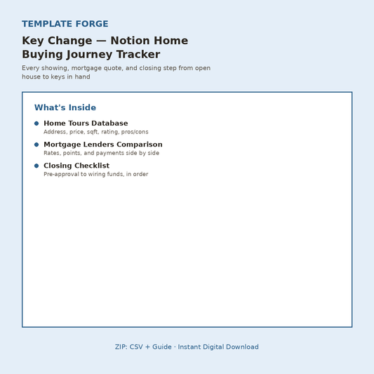 Key Change — Notion Home Buying Journey Tracker