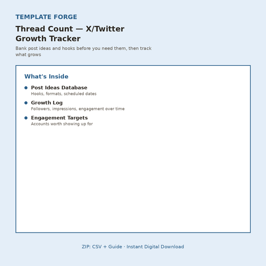 Thread Count — Notion X/Twitter Growth Tracker