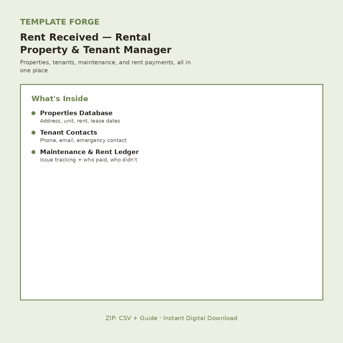 Rent Received — Notion Rental Property & Tenant Manager