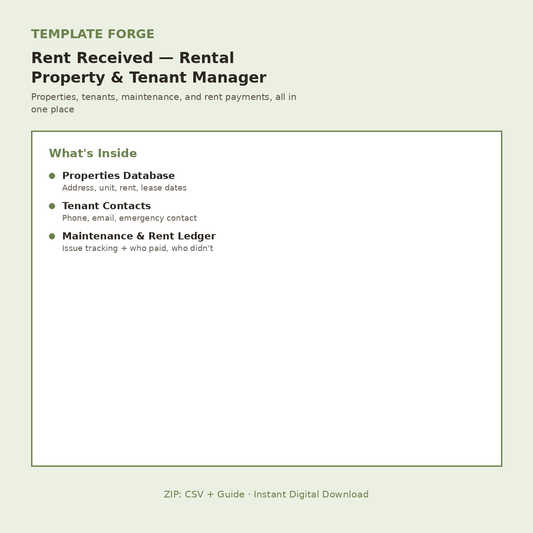 Rent Received — Notion Rental Property & Tenant Manager